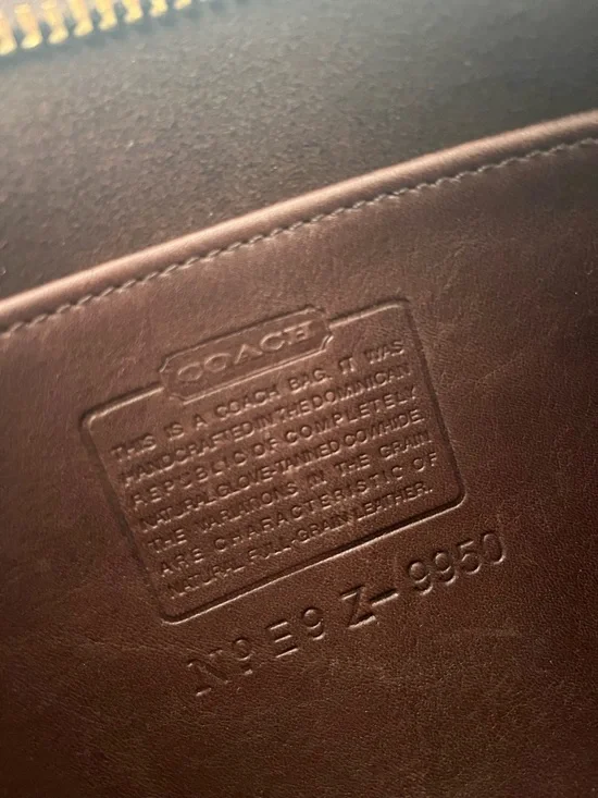 Vintage Janice Coach Brown Leather Crossbody Bag with bronze hardware made in DR - Picture 13 of 15